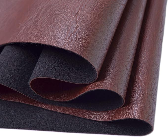 Wento Thick 2 Yard Faux Leather Fabric Soft Skin Grain PU Leather by Wento