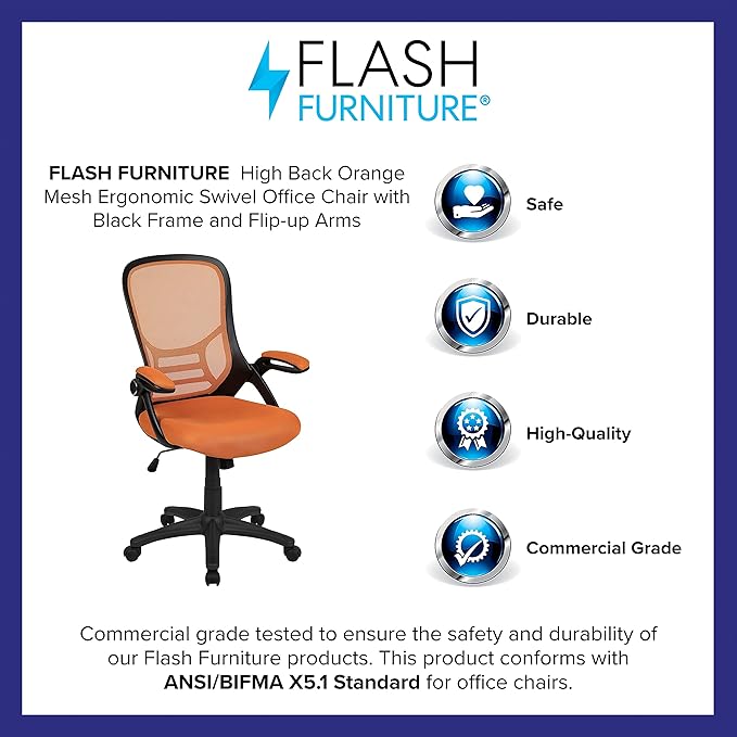 Flash Furniture Porter Mesh High Back Ergonomic Swivel Office Chair - Image 4