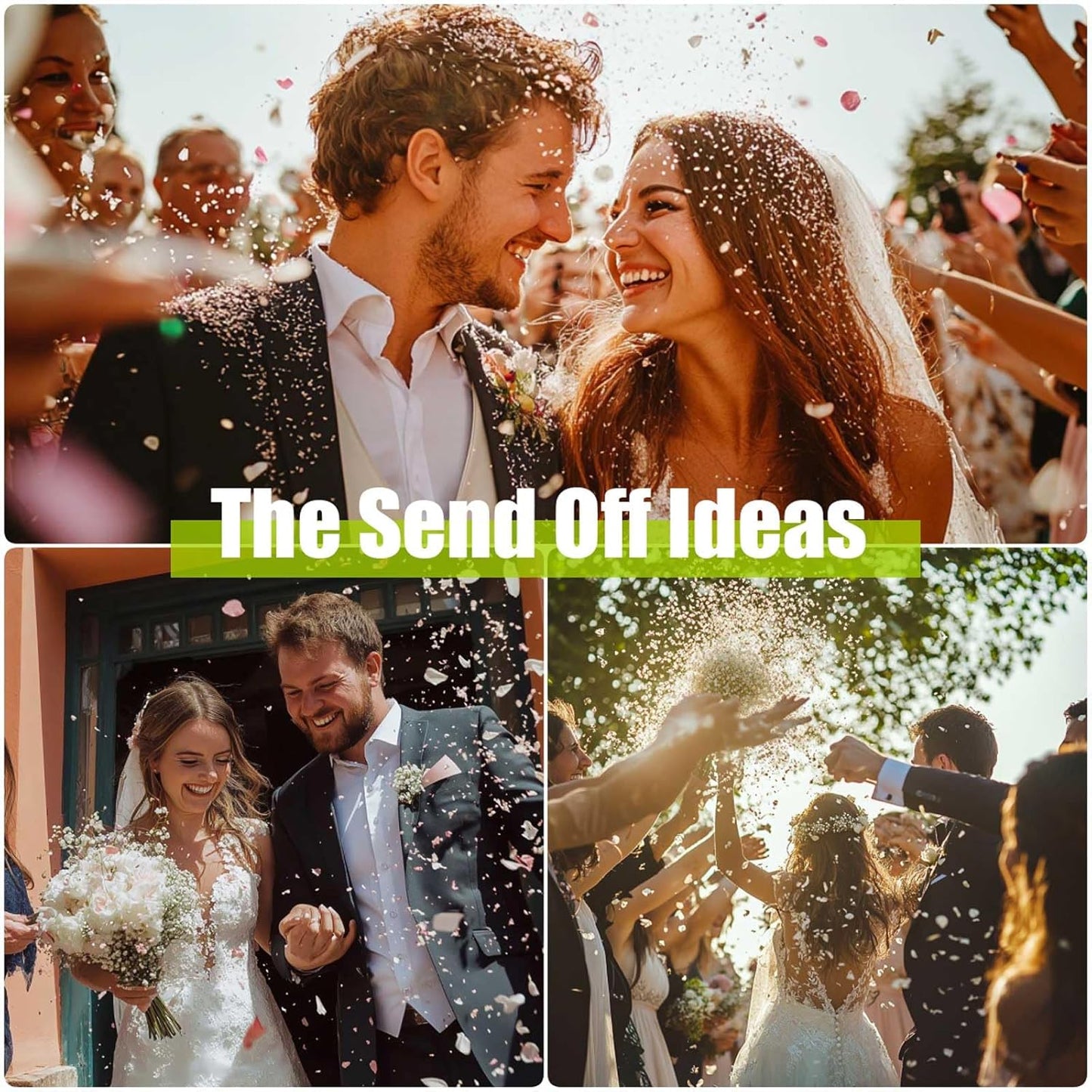 Oning 50 Pack Biodegradable Real Flower Petals Confetti, Wedding Flower Confetti with Jasmine & Lavender Petals for Flower Girls to Throw Making Handmade Candle Sachets, Bridal Shower Decor