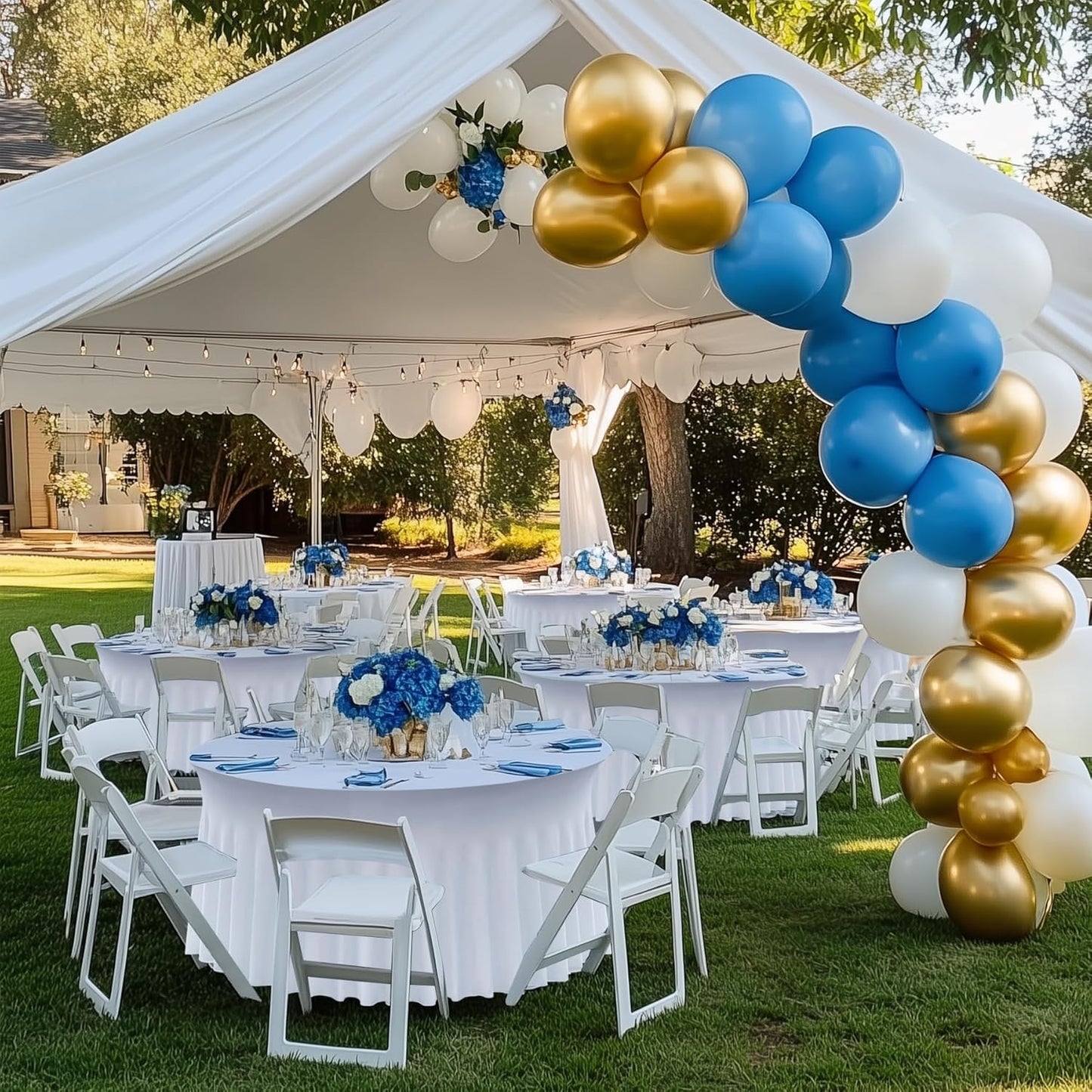 4 pk White Round Spandex Tablecloth for 60in Tables, Wrinkle Free Stretchy 120inch Fitted 5FT Table Cloths Round Table Covers with Skirt for Wedding Party Dining Banquet Events