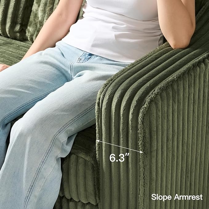 Belffin Sectional Couch with L-Shape Chaise L Shaped Couch with Ottoman - Image 5