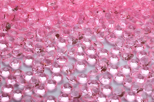 2000 pcs/Pack Wedding Table Scatter Confetti Crystals Acrylic Diamonds 8 mm Rhinestones for Wedding, Bridal Shower, Vase Beads Decorations (8mm, Pink)