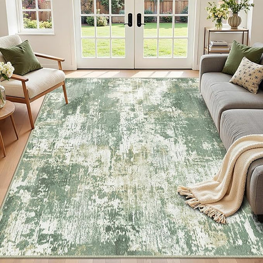 RELEANY Washable Area Rugs 5'x8' Non-Slip Modern Abstract Soft by RELEANY