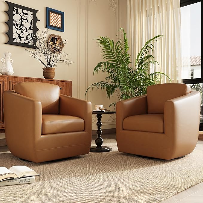 COLAMY 360° Swivel Accent Chair - Image 3