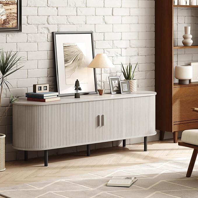 ONBRILL 63" TV Stand with Power Outlet - Image 4