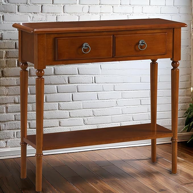 Leick Home Coastal Console Table, Solid Wood, - Image 9