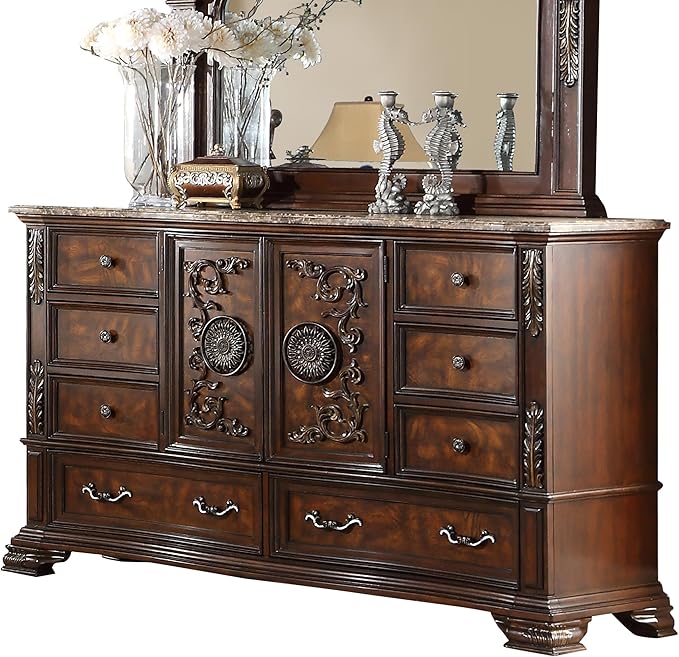 First of a Kind Santa Monica Traditional 5 Piece King Bedroom Set - Image 5