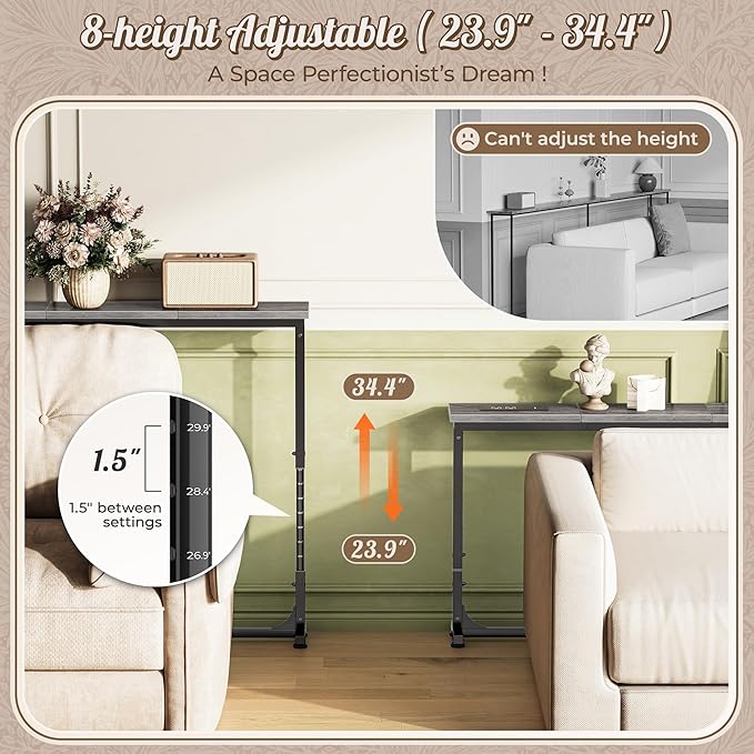 Huuger 78.7 Inch Behind Couch Table - Image 4
