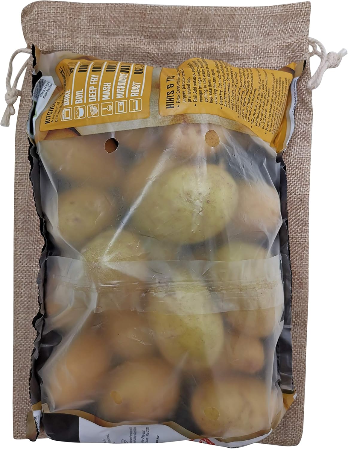 Supply Friend 25 Burlap Bags with Drawstring 8x12 Inch - Reusable Grocery, Household, Kitchen Storage Bag, Christmas, Advent, Holiday Gift Wrap, Wedding and Birthday Party Favor Gift Pouches