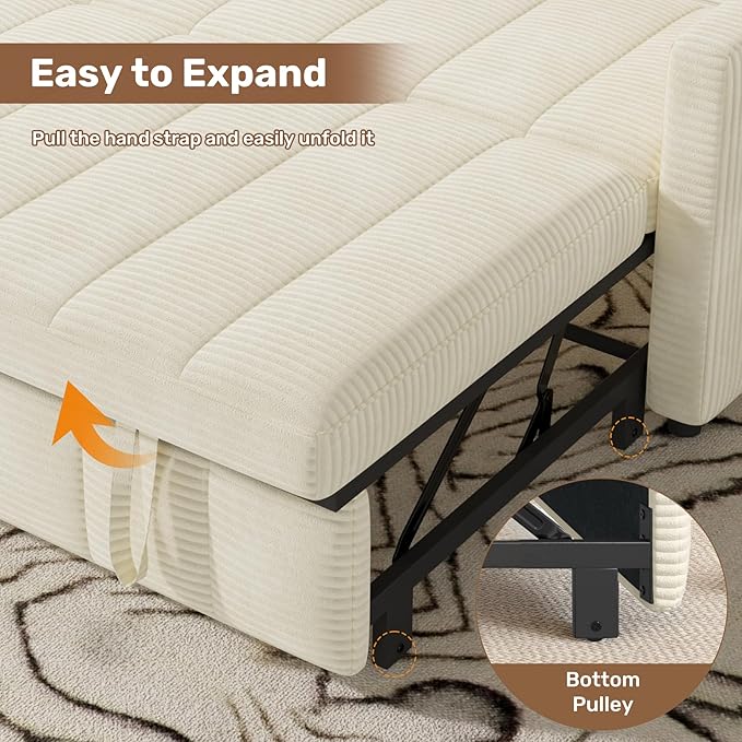 Nebuaegis Sleeper Sofa Bed, 3-in-1 Convertible Pull Out Couch - Image 7