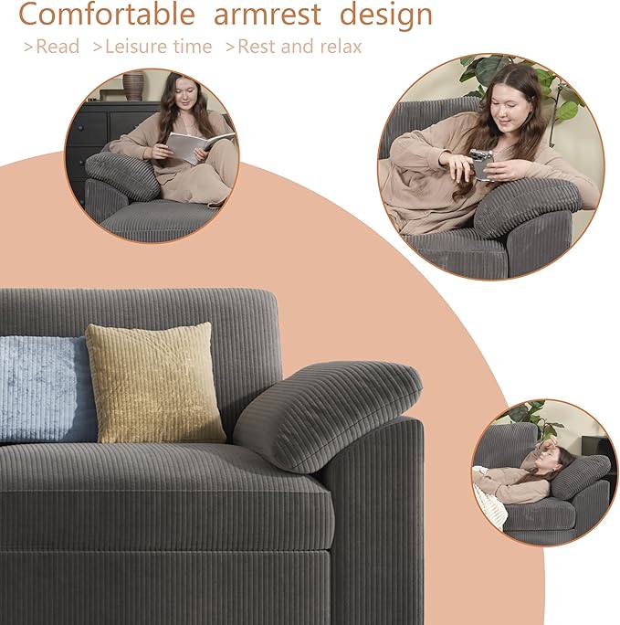 EASE MOOSE Oversized Sectional Modular Sofa, Large L Shape Sectional Couch Wide - Image 9