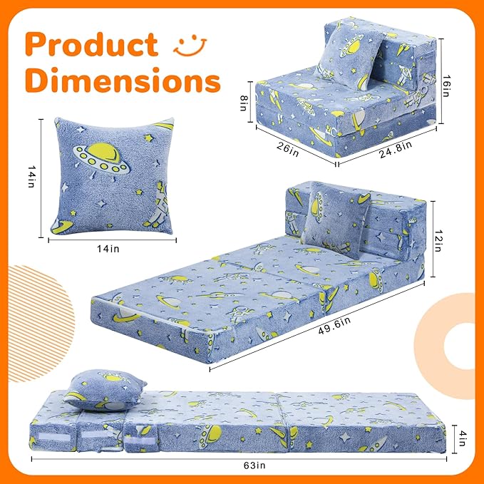 MeMoreCool Foldable Futon Chair Bed - Image 5
