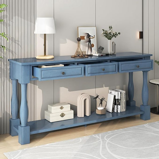 Knocbel 64 Inch Long Antique Entry Console Table by Knocbel