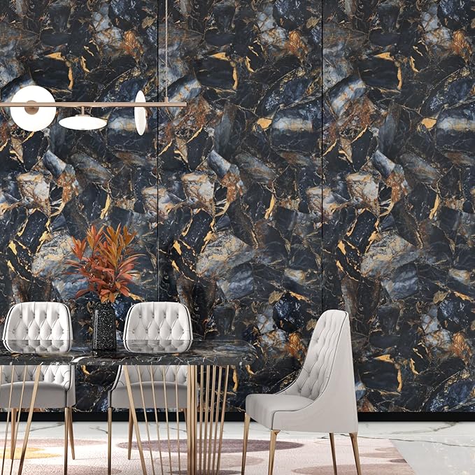 Black Marble Contact Paper Waterproof Removable Peel and Stick Wallpaper Film - Image 7