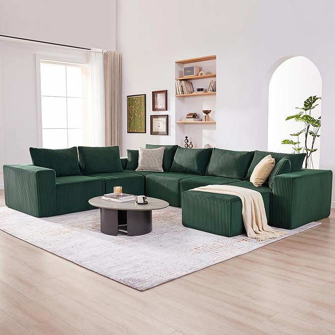 U-Shaped Boneless Couch, Cloud Couch Sectional, Modular Sofa - Image 6
