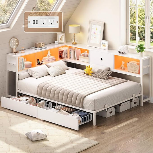 Hasuit Corner Full Bed Frame by Hasuit