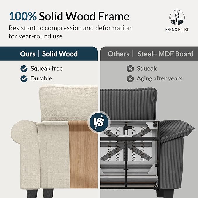 HERA'S HOUSE 2 Pieces Modular Sectional Sofa Sets, Oversized Couch Set - Image 8