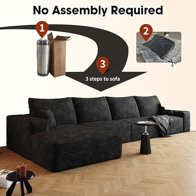 136" Sectional Couches for Living Room Cloud Couch Sofa - Image 7