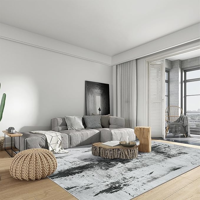 8x10 Area Rugs Washable Rug: Modern Abstract Living Room Rug Soft Anti-Skid - Image 4