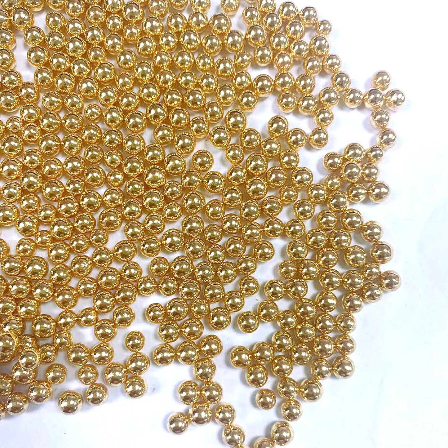 Sentovac 4mm Gold Pearl Sprinkles Edible Cake Decorating Sugar Candy Cookie Cake Cupcake Topper Ice Cream Baking Decorations Halloween Christmas Valentines Wedding Supplies