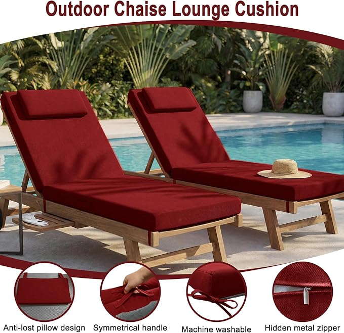 Outdoor Lounge Chair mat, 72 inches x 21 inches, Waterproof Chaise Lounge - Image 5