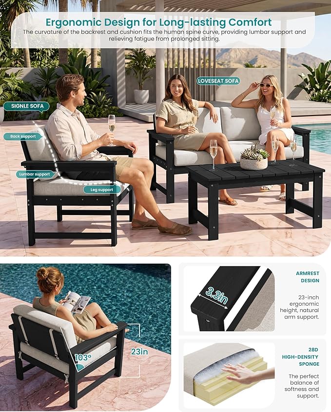 SERWALL 2 Pieces Single Cushioned Sofa Armchair - Image 2