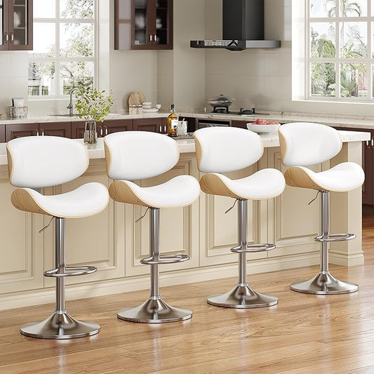 YaFiti Swivel Bar Stools Set of 4 by YaFiti