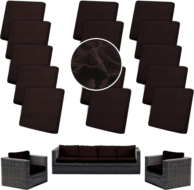 Outdoor Cushion Covers Set, Replacement by SUKAIKEQA