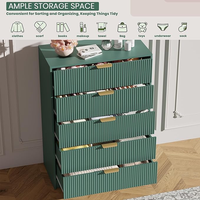 Garvee 5 Drawer Dresser for Bedroom - Image 7