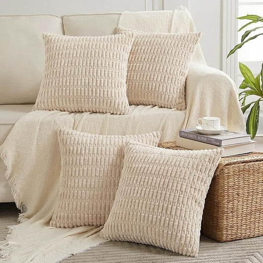 Fancy Homi 4 Packs Decorative Throw Pillow Covers by Fancy+Homi