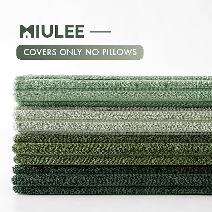 MIULEE Boho Farmhouse Sage Green Throw Pillow Covers 22x22 Inch Set of 4 - Image 7
