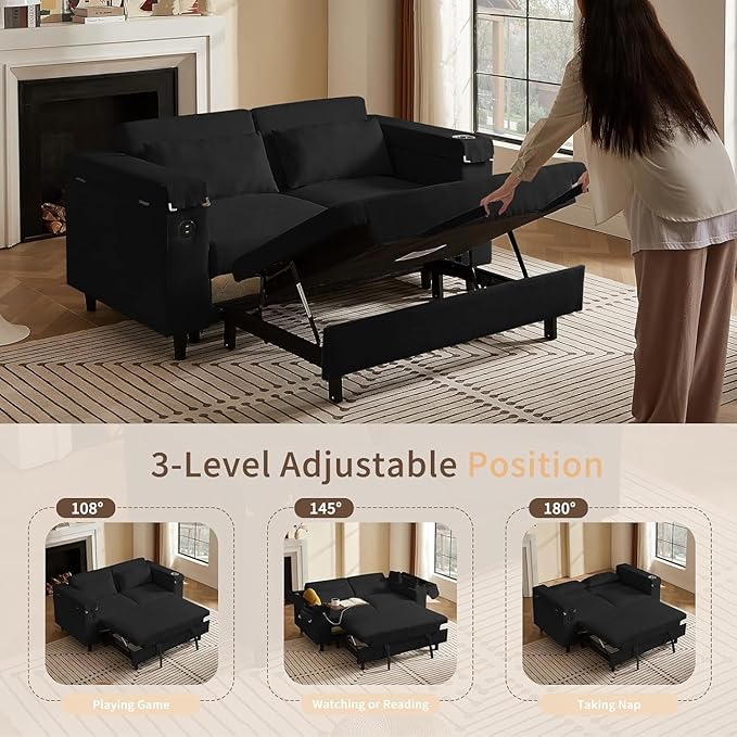 Auvsoce 66.4" Loveseat Sofa, Modern Couches - Image 3