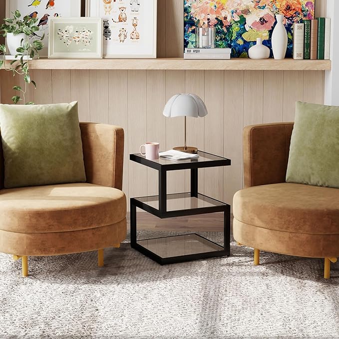 3-Tier Tempered Glass Side Table - Image 9