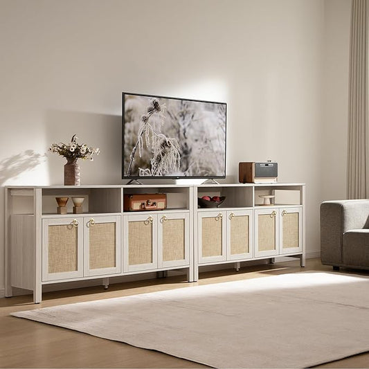 SICOTAS Rattan TV Stand for Television up to 120" by SICOTAS
