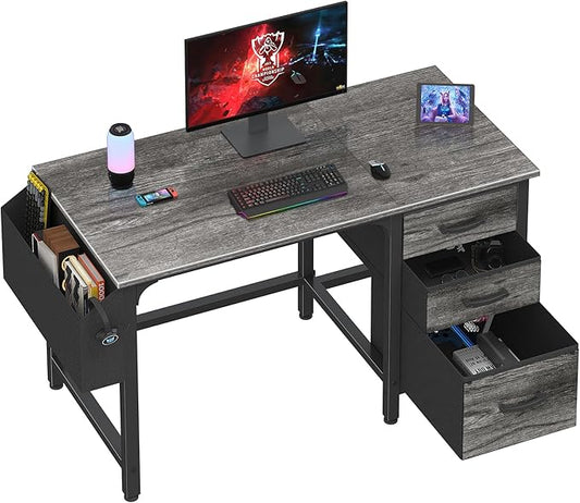 Lufeiya Computer Desk with File Drawers Cabinet, 47 Inch Home Office Desks with by LUFEIYA
