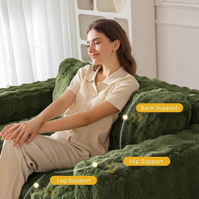 MAXYOYO Loveseat Sofa for Living Room, Small Sofa Couch Tufted Boneless Couch - Image 8