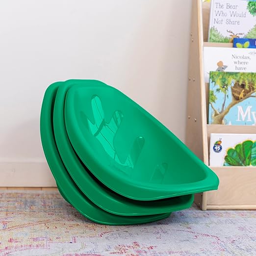 ECR4Kids Plastic Leaf Scoop Floor Rocker Seat, Classroom Furniture - Image 9