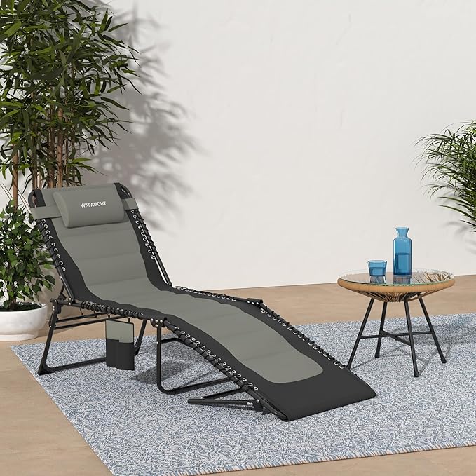 Outdoor Folding Lounge Chair Padded - Image 2