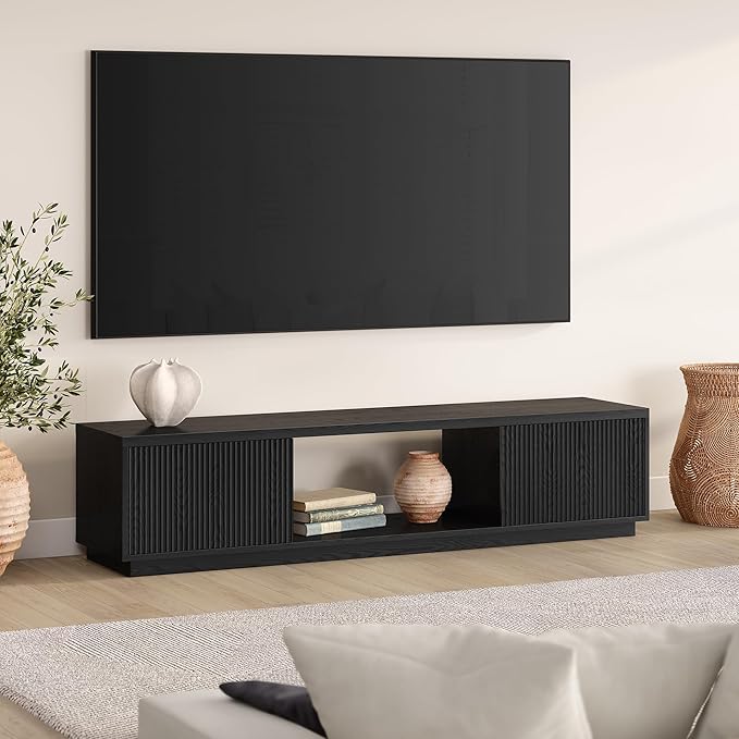Henn&Hart Fluted TV Stand for TVs up to 78" - Image 5