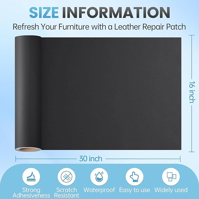 Leather Repair Patch Tape Kit, Vinyl Leather Repair Kit - Image 2