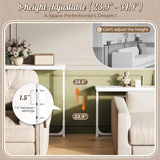 Huuger 78.7 Inch Behind Couch Table - Image 4