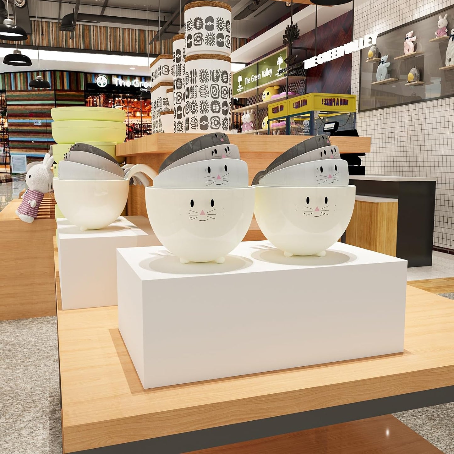 Buffet Risers, Food Risers for Buffet Table, Display Stand Shelf for Catering Dessert Collectibles Jewelry Figures Show, White Acrylic Cube Display Nesting Risers with Hollow Bottoms, Cuboid,