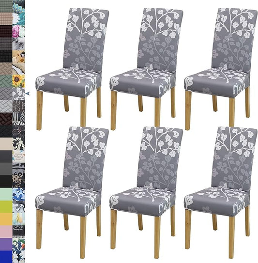 BIETYONE Stretch Dining Chair Covers Set of 6, Soft Removable Washable Kitchen by BIETYONE