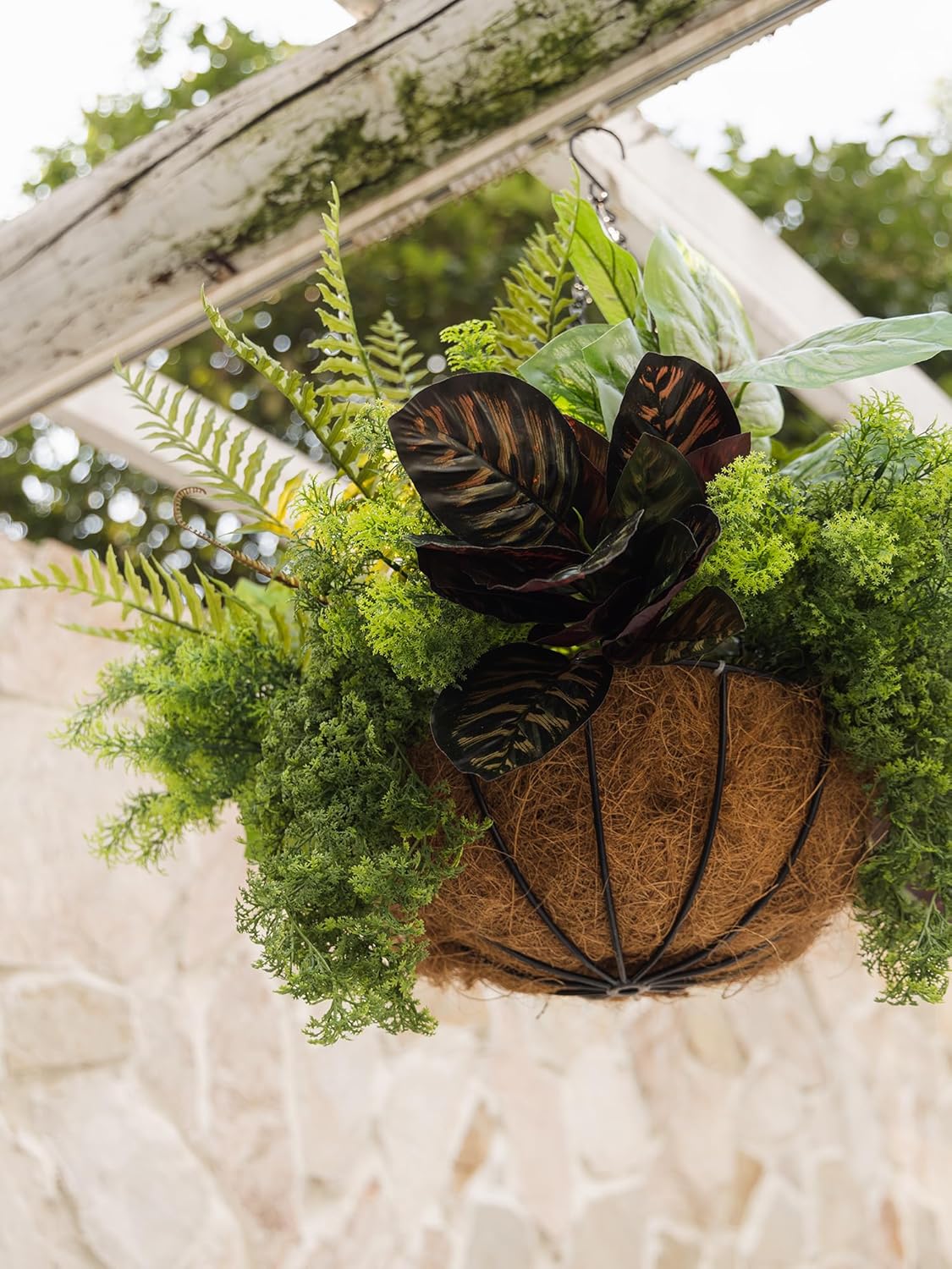 PARTY JOY 12 Bunches Fake Plants Outdoor, Fake Bushes UV Resistant Artificial Flowers Greenery Shrubs Faux Greenery for Outdoor Garden Patio Front Porch Yard Decor