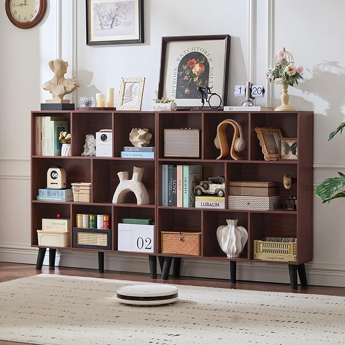 LEYAOYAO 8 Cube Bookshelf 3-Tier Bookcase - Image 4