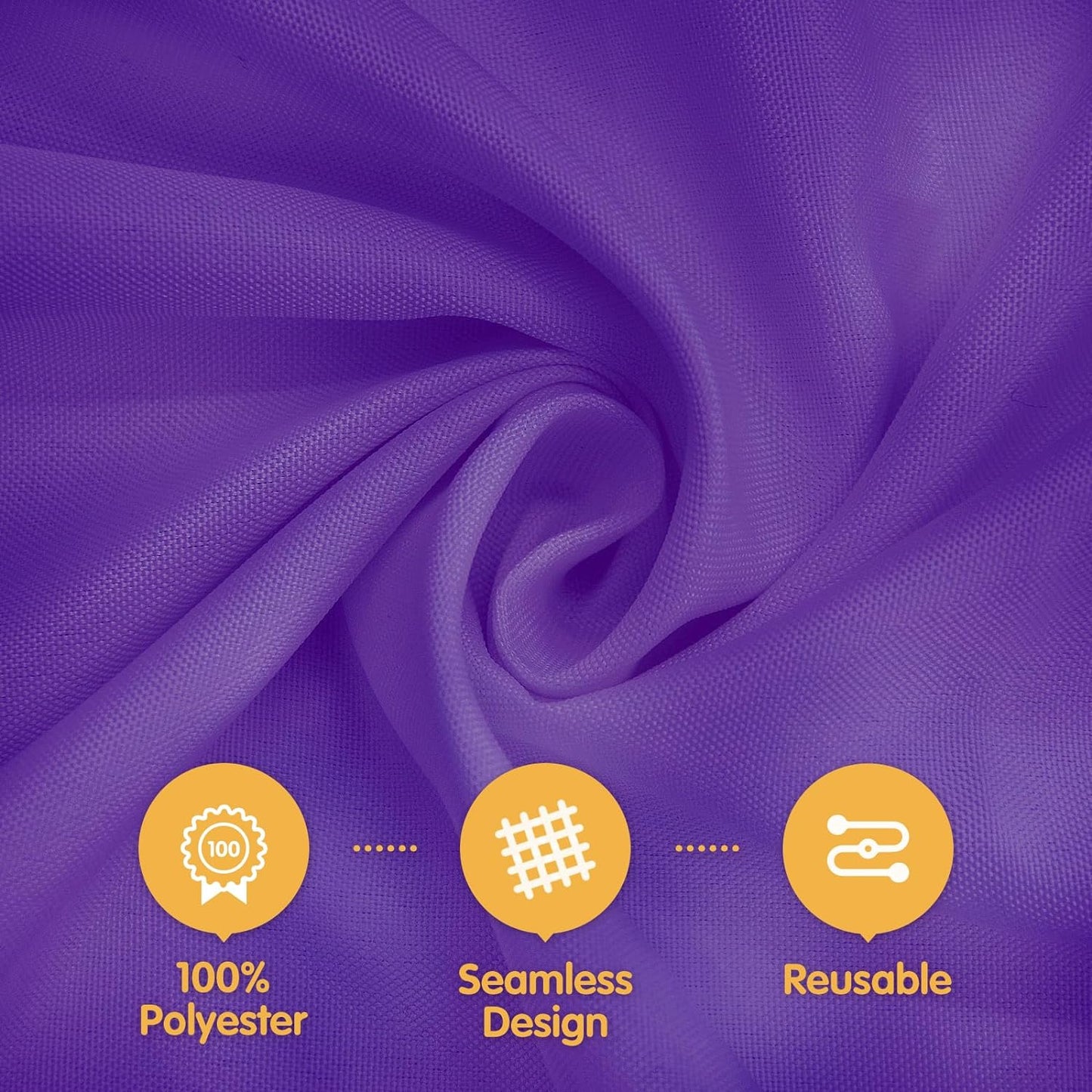 BRILLMAX 10 Pack Purple Tablecloths for 8 Foot Rectangle Tables 60 x 126 Inch - 8ft Rectangular Bulk Linen Polyester Fabric Washable Cloth Cover for Wedding Reception Banquet Birthday Party