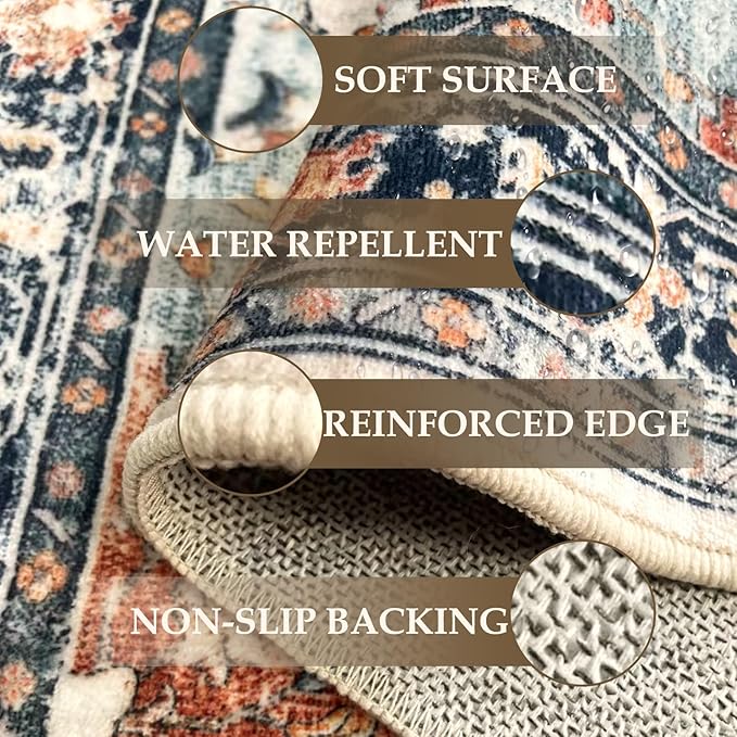 RELEANY Area Rugs 2'x3' Kitchen Rugs Entry Rug Small Rugs - Image 3