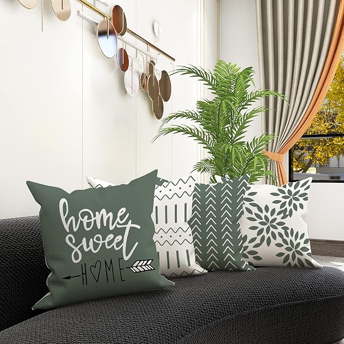 YCOLL Pillow Covers 20x20 Set of 4, Modern Sofa Throw Pillow Cover, Decorative - Image 2