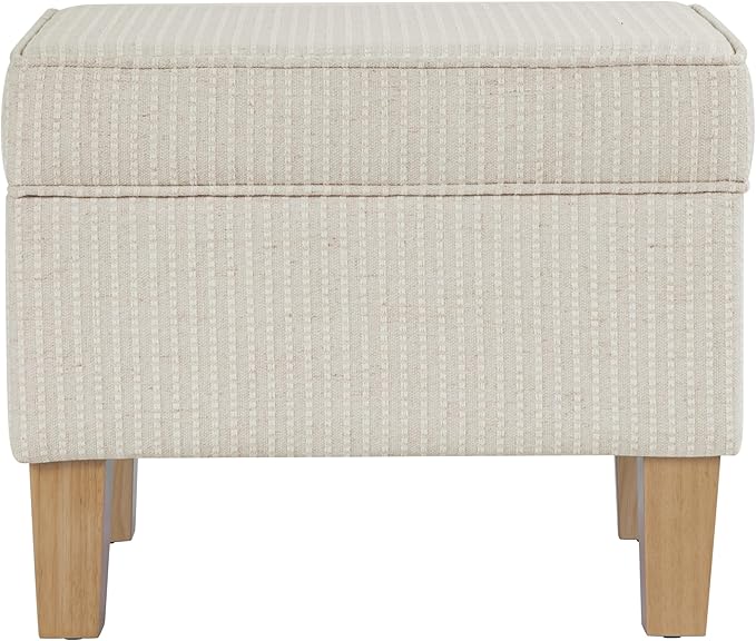HomePop Home Decor | Upholstered Modern Rectangular Storage Ottoman | Hinged by HomePop