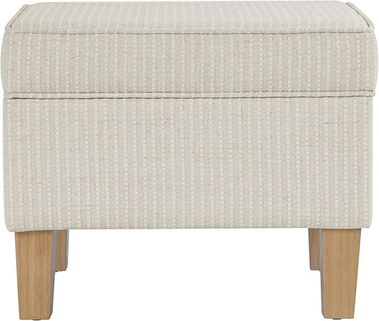 HomePop Home Decor | Upholstered Modern Rectangular Storage Ottoman | Hinged by HomePop